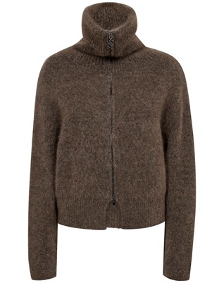 MMHulda Knit Zip Cardigan - Bracken